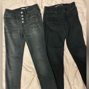 Girls size 8 black jeggings